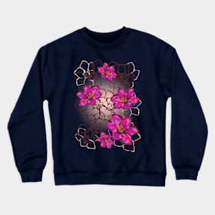 Lace floral Crewneck Sweatshirt